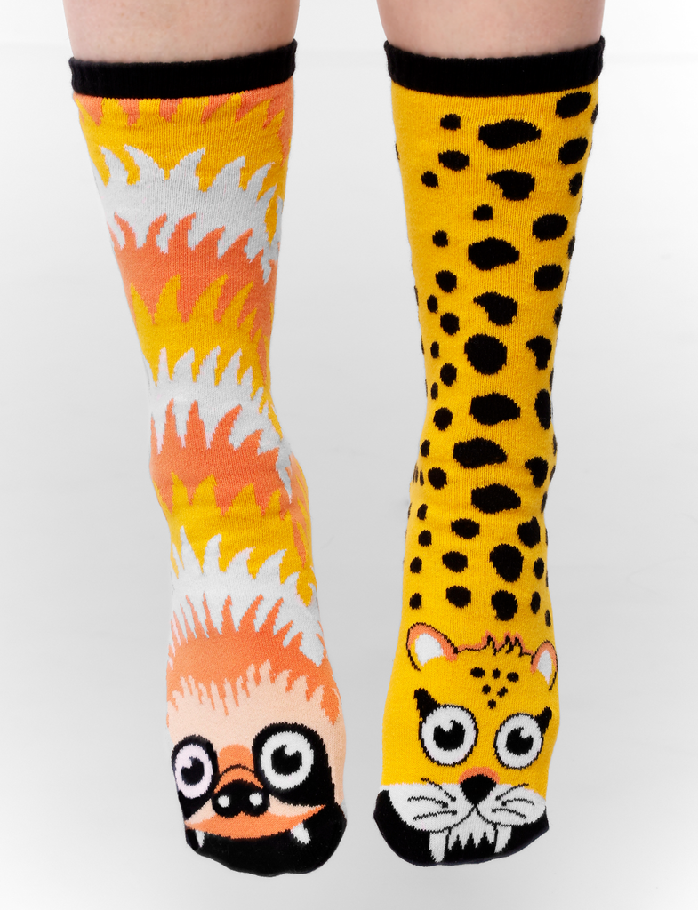 Sloth & Cheetah Socks